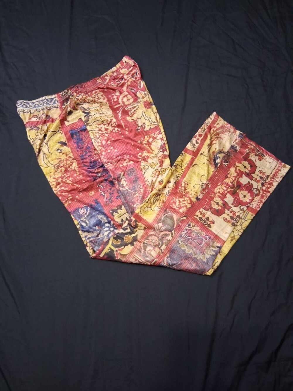 Women's Casual Flowy Long Trousers - Picture 3 of 5